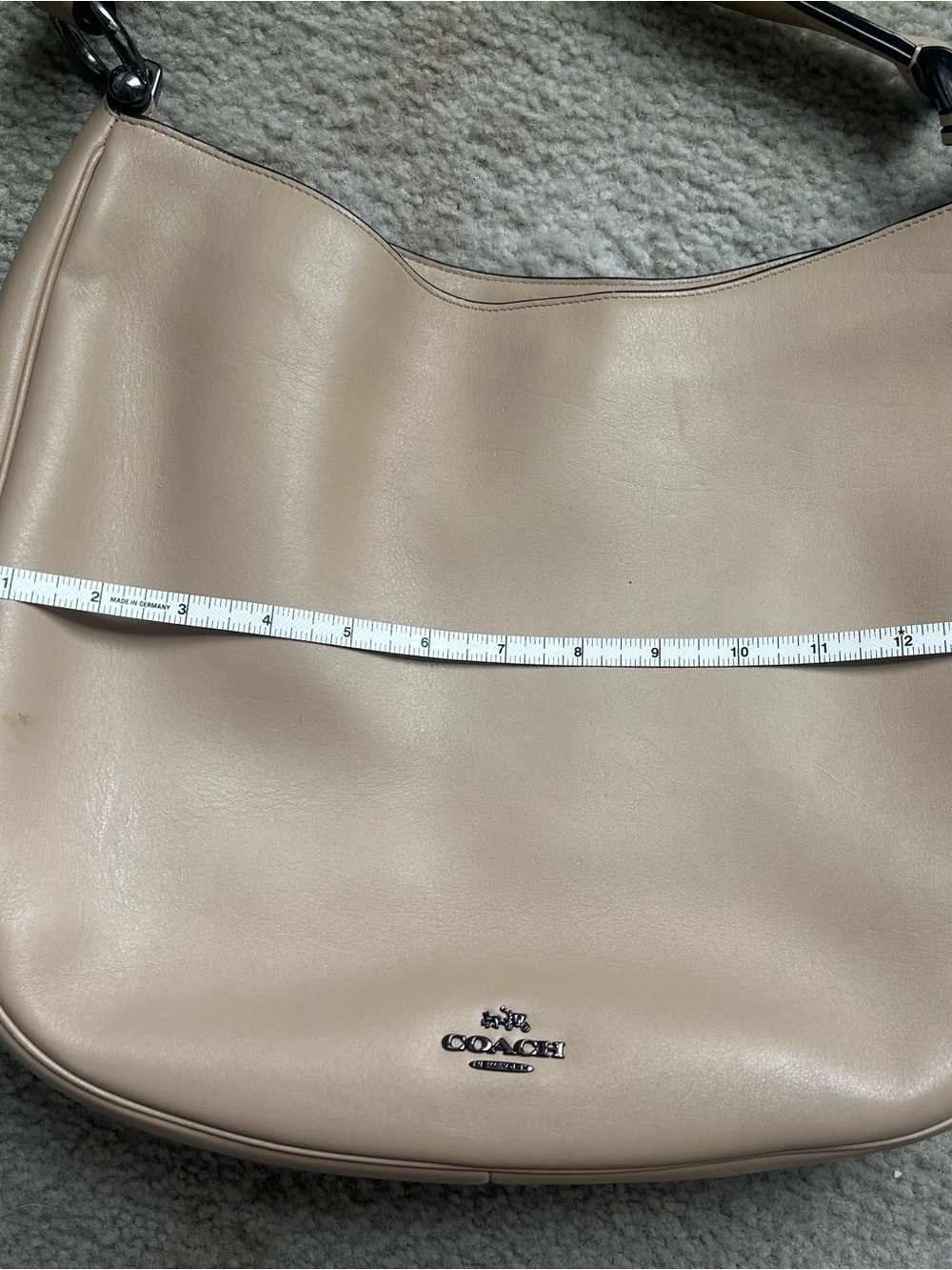 Coach Beige Leather Hobo Shoulder Bag - Picture 10 of 16